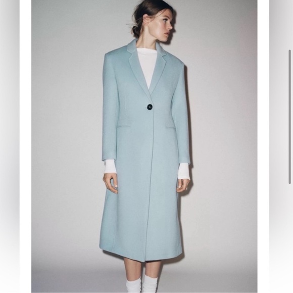 Zara Fitted Wool Blend Coat - Picture 4 of 15